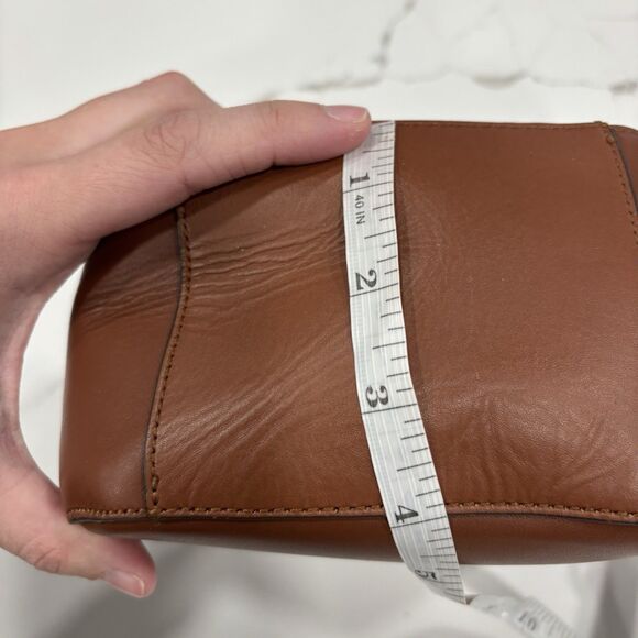 Massimo Dutti Purse Modern Bucket Bag Brown Minimalist Structured - Picture 11 of 11